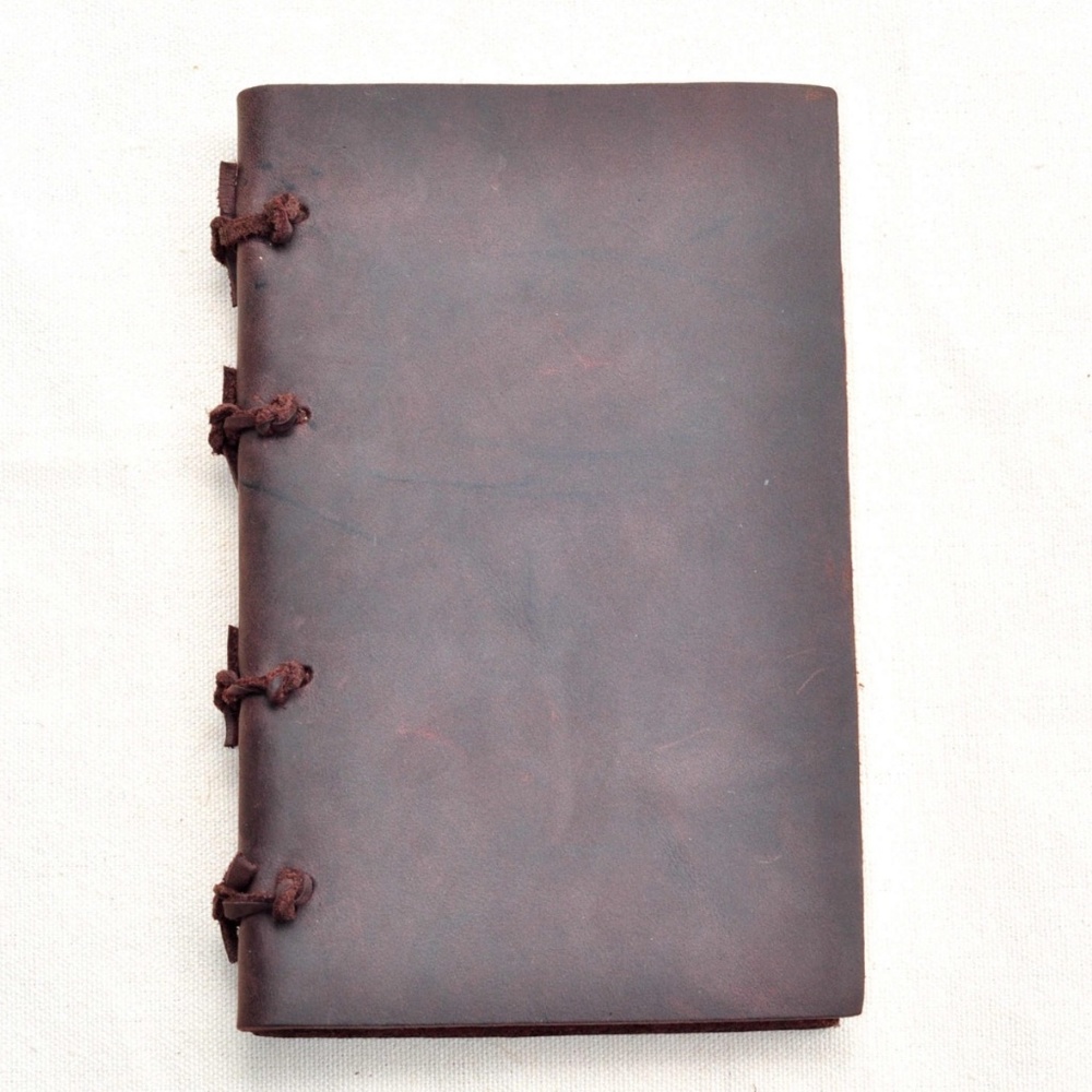 Real Leather Handmade Notebook Travel Journal - Picture 3 of 6